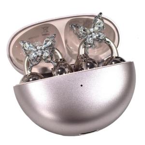 Luxurious Rhinestones Studded Bows Earphone Clip Copper Alloy Universal Decoration For Headphones