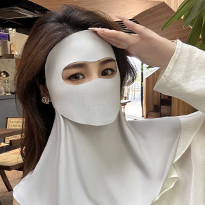 Full-face seamless sunscreen mask Neck sunscreen Summer UV protection for women Drinkable version Ice silk sunscreen for cycling