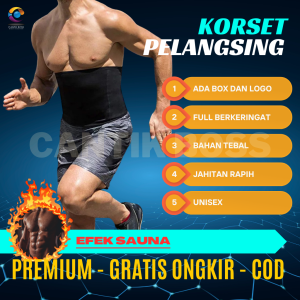 ADA LOGO HOT SHAPERS SLIM WAIST KORSET PELANGSING PERUT CORSET NEOTEX PEMBAKAR LEMAK PRIA WANITA