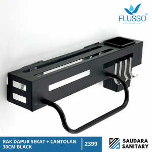 Flusso Rak Pisau Dinding Dapur Rak Sendok Garpu Tempel Dinding Multifungsi Serbaguna