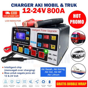 800AH Charger Aki Otomatis Smart Intelligent Auto Repair Mobil Pengisi Daya Mobil 12v24v 2000W 800AH / Charger Aki Otomatis Mobil Motor Truk Automatic Fast Smart Charger 12V/24V 6AH-3300AH