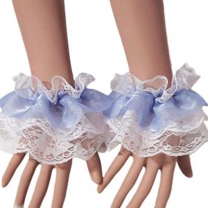 Wrist Cuffs for Womens Fashion Pleated Horn Cuff Detachable Shirt Fake Sleeve Cuffs Sunscreen Decorated Accessories