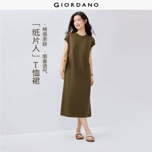 GIORDANO Women Dress Round Neck Raglan Sleeve Dress Casual Stylish Trendy Elegant Comfortable Fashion Classic 05465480