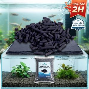 THAN HOẠT TÍNH KHỬ ĐỘC LỌC NƯỚC BỂ CÁ (4KG) vật liệu lọc hồ cá bể cá