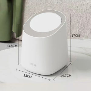 JustLiving Mini Trash Can Nordic Desktop Trash Can Creative Trash Can Household Coffee Table Trash Can Kitchen Small Trash Can Small Size Garbage Bin Double Layers Table Desktop Trash Can with Lid