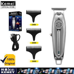 Kemei KM-1949A Professional Hair Clipper Set Electric Cordless Hair Trimmer 0mm T Blade Haircut Razor All Metal