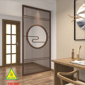 Vách ngăn CNC cho phòng khách nhà bếp nhà hàng spa CNC402 - Nội thất lắp ráp Viendong Adv
