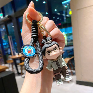 Cartoon Cute Gift Naruto Key chain Cosplay Car Key Holder Anime Keychain Sasuke Pendants 3D Rubber
