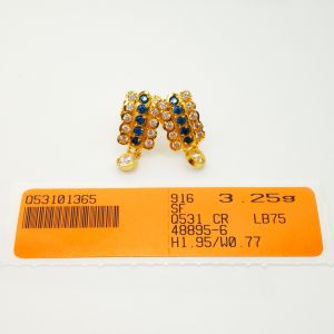 Subang Skru Design Indian (32287-5) Emas 916 Yon Hing