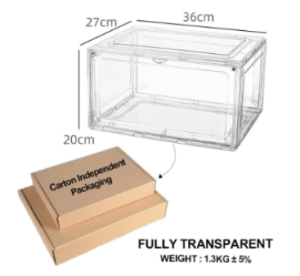 ChicLiving ✨【Transparent Storage Tech】Magnetic Acrylic Shoe Box! ✨See-Through Stackable・Dust & Moisture Proof・Instant Shoe Rack Space Saver👟 Extra-Large Capacity #XH002#