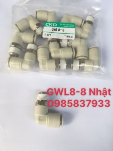 Đầu nối nhanh GWL8-8 CKD Nhật dùng tháo lắp ống 8 mm nhanh chóng dễ dàng
