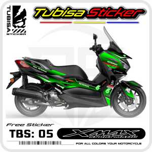 Sticker Striping Yamaha X-MAX - Stiker Striping Variasi Motor XMAX Motif Pettronas. TBS.05