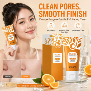 Orange Enzyme Exfoliating Gel Natural Dead Skin Remover Brightening Facial Exfoliator Deep Cleansing Face Peeling Gel Gentle Skin Smoothing Care