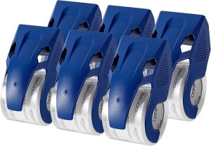 Basics Heavy Duty Packaging Tape with Dispenser for Shipping Sealing Boxes Moving and Storing 1.88" x 22.2 yds 6-Pack 4.33 x 2.64 x 2.36 in