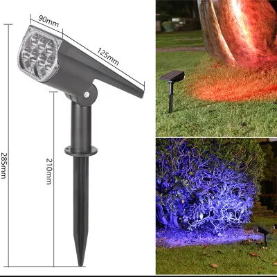 Spotlight Led Solar Lawn Light Outdoor IP65 Waterproof Variable Light Solar Fence Wall Garden Landscape Light