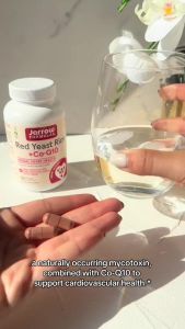 Viên uống bảo vệ tim mạch Jarrow Red Yeast Rice + CoQ10 - Viên uống men gạo lứt ổn định tim mạch và huyết áp - Hỗ trợ giảm cholesterol – mỡ máu → bảo vệ tim mạch toàn diện Bảo vệ tim mạch toàn diện Phù hợp người mỡ máu cao ăn nhiều dầu mỡ