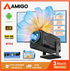 【🔥Buy 2 Get 20% OFF】HY320 Projector 4K Ultra HD Android 11.0 Native 1080P 10000 Lumens Projektor 5G Dual WiFi 6 BT5.0 Home Theater Portable Mini Projector for Smartphone Wireless Proyektor 投影儀 投影機