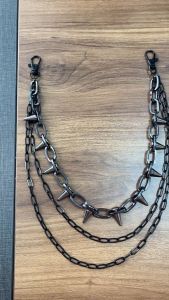 New Punk Rivets Pants Chain for Women Men Hip Hop Silver Color Multilayer Waist Chain Dress Jewelry Gothic Rock Accessories