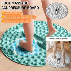 【10分钟见效】多功能磁石按摩慢跑指压板 Acupressure Mat With Extra Thick Design Multi Functional Foot Massager For Home Use Improves Blood Circulation Foot Massager Standing Jogging Mat Pressure Point Stimulator Home Circulation Booster Extra Thick Large Size