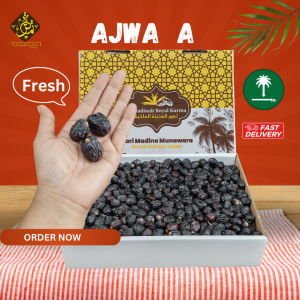 Aliya Ajwa Dates Wholesale / Kurma Ajwa Aliya Borong / VIP / Jumbo / AA / A / Mix / 5Kg /Dried Fruits / Dried Snack / Premium Quality / Organic Food Snack