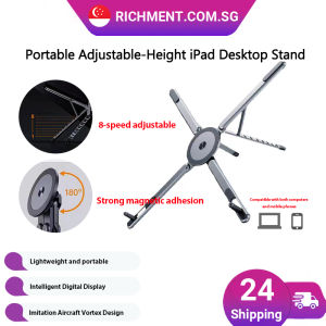【✅SG Brand🔥】RICHMENT Aluminum Alloy Tablet Stand iPad Desktop Lazy Support Stand Multi-function adjustment directly Compatible with multiple devices