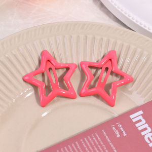 Ngôi sao đầy màu sắc kẹp tóc dễ thương ngầu ngọt ngào Kẹp tóc kim loại đơn giản cô gái Kẹp Tóc Cô Gái Phụ kiện tóc