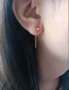 anting jarum anak titanium ukuran 3cm awet dan tidak luntur