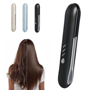 NEXASHOP Rechargeable Cordless Hair Straightener with 3 Temperature Settings 2 in 1 Straightener Flat Iron Portable Type-C Curling Iron