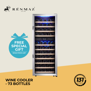 Set - Renmaz Wine Cooler  12/45/73 Bottle Single/Dual Zone 5-18°C No Frost UV Protection