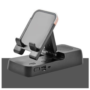 Bluetooth Speaker with Phone Holder Foldable Phone Stand Rotatable 360 Adjustable Height Pad Stand