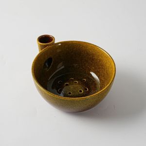 FLYING Ceramic Berry Swirl Bowl Built-In Drain Slots Rinse Fruit Rinse Bowl  Drain Spout Fruit Washing Bowl Fruit Rinsing