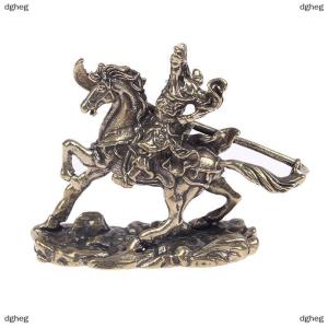[COD] dgheg ทองเหลืองพระเจ้าแห่งความมั่งคั่งขี่ม้า Guan Gong รูปปั้นตกแต่งบ้านอุปกรณ์เสริม