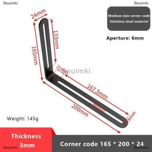 [COD] Bsuimki ขั้วต่อชั้นวางของรูปตัวแอลตัวแอลตัวยึดเฟอร์นิเจอร์แบบเข้ามุม90 ° ทำจากสเตนเลสสามารถปรับรหัสมุมได้