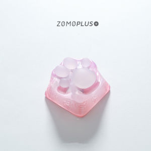 ZOMO Transparent 3D Cat Claw Keycap Resin Cute Cherry Blossoms Personalized Mechanical Keyboard Cat Claw Keycaps for Girls/Gifts