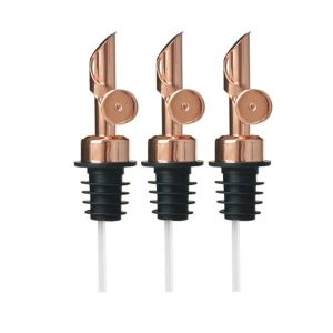 CILL 3pcs Auto Flip Weighted Spout Pourer Stainless Steel Precise Pouring Flip Top Drink Wine Stopper Easy To Clean 3 Color Liquor Bottle Pourers Bar