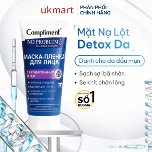 Mặt nạ Than Hoạt Tính Macka Compliment giảm dầu mụn sạch mụn cám thu nhỏ lỗ chân lông 80ml