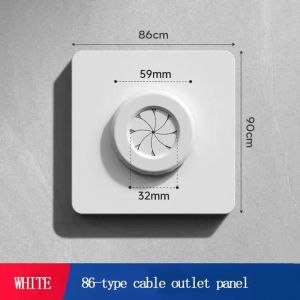 NALANILI Type 86 Cable Outlet Panel Cover With Outlet Hole Rotating Opening Switch Decorative Cover Decorative Blank Socket Cover Home