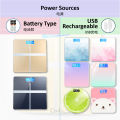 USB Digital Body Weight Scale Electronic Bathroom Glass High Accuracy Weight Scale Penimbang Berat Badan USB Skala 电子秤. 