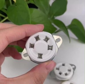 ซ็อกเก็ตหลอดเซรามิก 5PIN GZC5-2 สำหรับติดตั้งแชสซีสำหรับ 807 FU-7 FD422 24 37 46 27 เครื่องขยายเสียงหลอดสุญญากาศ HIFI DIY