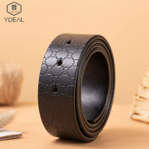 Belt Strap For Men New Men Belt Strap Mens First Layer Cow Leather Belt Strap 3.7cm 100% Genuine Leather Belts Strap for Men Man Pin Buckle Belt Without Buckle 110-125cm (Only Belt Strap)