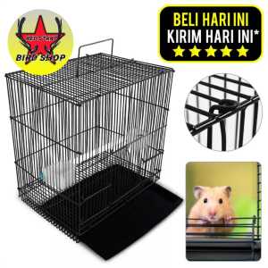 KANDANG KUCING BESI LIPAT SIZE 30x25x30 BURUNG KELINCI HAMSTER SUGAR GLIDER