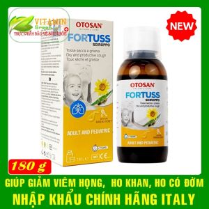 Siro ho Otosan Fortuss Cough Syrup thảo dược giảm ho dịu mát họng cho bé | Nhập khẩu chính hãng từ Ý