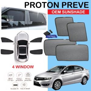 Proton Preve Window Net Sun Shade Magnetic Oem Sunshade Magnet Door Visor Sun Uv Protection Mirror Cover Privacy Anti-Glare Shield Protection