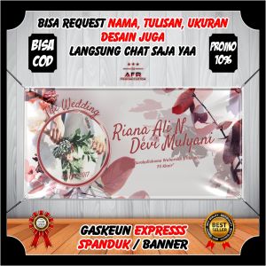 Spanduk Banner Backdrop Wedding Pernikahan Banner Ultah - Banner Benner Wedding Pernikahan Elegant
