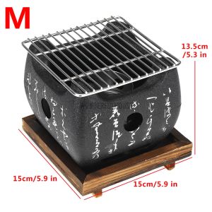 S M L BBQ Grill Barbecue Stove Portable Hibachi Charcoal Home Japanese Korean Style LOB3
