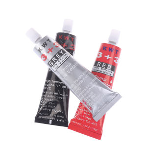 [caichuitan] 1PC Car Sealant RTV Silicone Gasket Maker 3+3 Black Hi-Temp Sealant Oil Resistant For Engines Automotive Sealant With High Adhesion