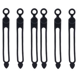 6ชิ้นคลิปหนีบสายซิลิโคนแบบมัลติฟังก์ชันใช้ซ้ำได้สำหรับเก็บหูฟังสายเมาส์ที่ม้วนเก็บสาย