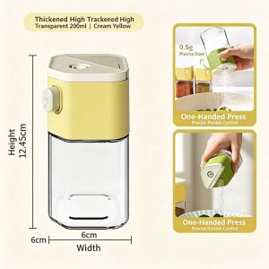 【SG Stock】Seasoning Bottle/ Condiment Container/ Glass Dustproof Seasoning Storage/ Household Quantitative/ Salt Bottle Spice Salt Storing Bottle/ Kitchen Gadgets