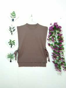 Vest Andien Rompi Wanita Polos Tali Pinggir - Rompi Rajut Wanita Terbaru Kekinian - Rompi Tali (AS FASHION BDG)