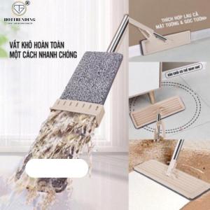 Chổi lau đa năng hình tam giác mẫu mới có thể xoay 180 độ 360 độ tự vắt kèm 2 miếng lau hàng loại 1 Trùm Sỉ Gia Thành